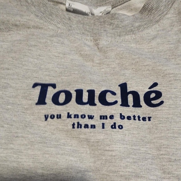 Mango MNG Touché Size Large (Runs Small) Gray Women’s Sweatshirt NWOT*** - Picture 6 of 7